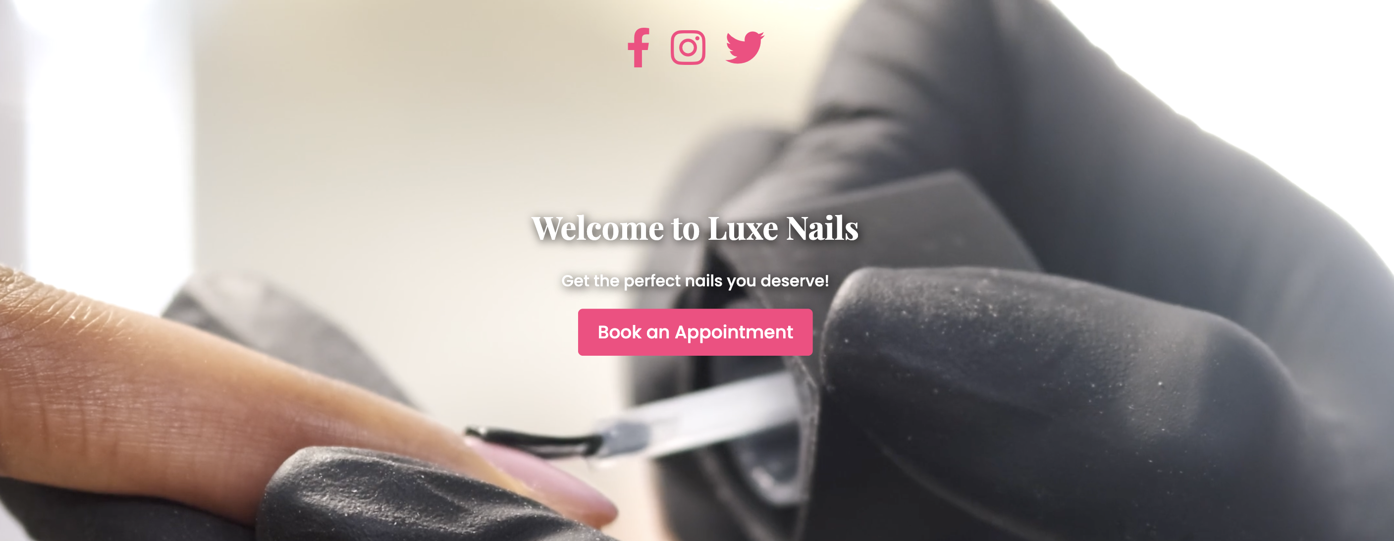 Nail Salon Website Screen Shot
